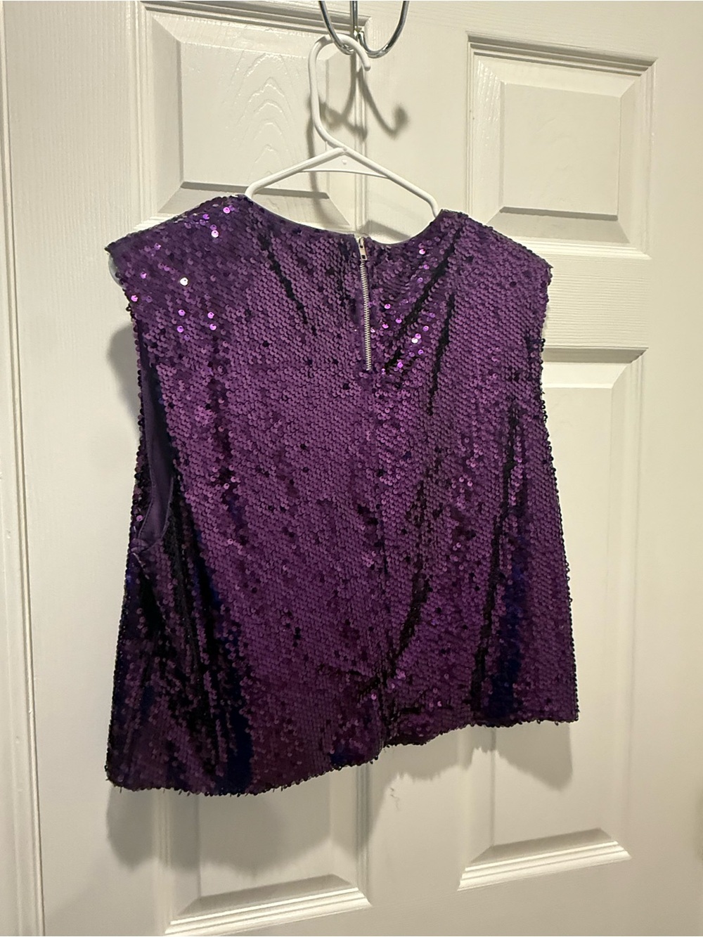 BIBI Purple 'Game Day' Sequin Top - Picture 2 of 2